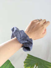 Load image into Gallery viewer, Asanoha Summer Silk Scrunchie
