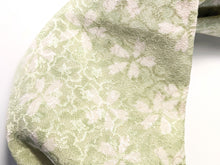 Load image into Gallery viewer, Silk Turban Headband - Green Ume and Sakura
