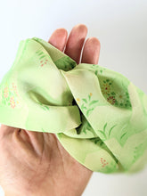 Load image into Gallery viewer, Silk Turban Headband - Green floral
