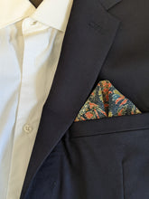 Load image into Gallery viewer, Cufflinks and Pocket Square - Navy floral
