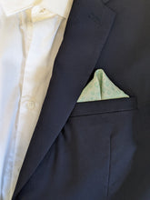 Load image into Gallery viewer, Cufflinks and Pocket Square - White with turquoise flowers
