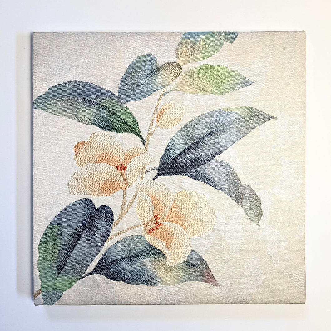 Peachy flower obi wall art