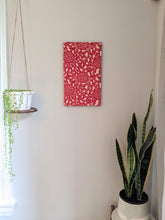 Load image into Gallery viewer, Red and white floral sarasa obi wall art
