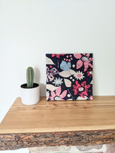 Load image into Gallery viewer, Navy floral wall art
