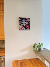 Load image into Gallery viewer, Navy floral wall art
