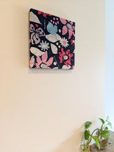 Load image into Gallery viewer, Navy floral wall art
