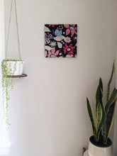 Load image into Gallery viewer, Navy floral wall art
