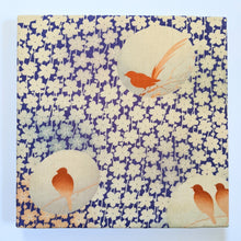 Load image into Gallery viewer, Sakura with orange birds wall art
