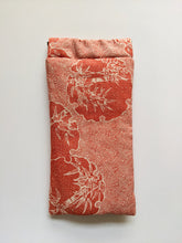 Load image into Gallery viewer, Pink orange bamboo silk glasses case
