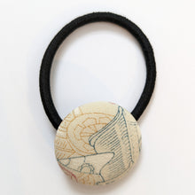 Load image into Gallery viewer, Silk Covered Button hair tie (Fun Patterns 4 variations)
