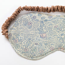 Load image into Gallery viewer, Silk Kimono Sleep Eye Mask - Blue dotted scenery
