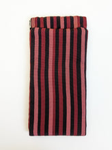 Load image into Gallery viewer, Red and black stripe glasses case
