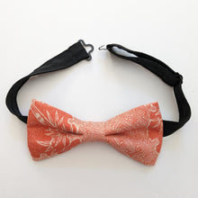 Load image into Gallery viewer, Silk Bow Tie - Pink orange bamboo
