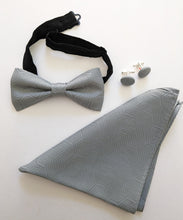 Load image into Gallery viewer, Silk Bow Tie - Gray
